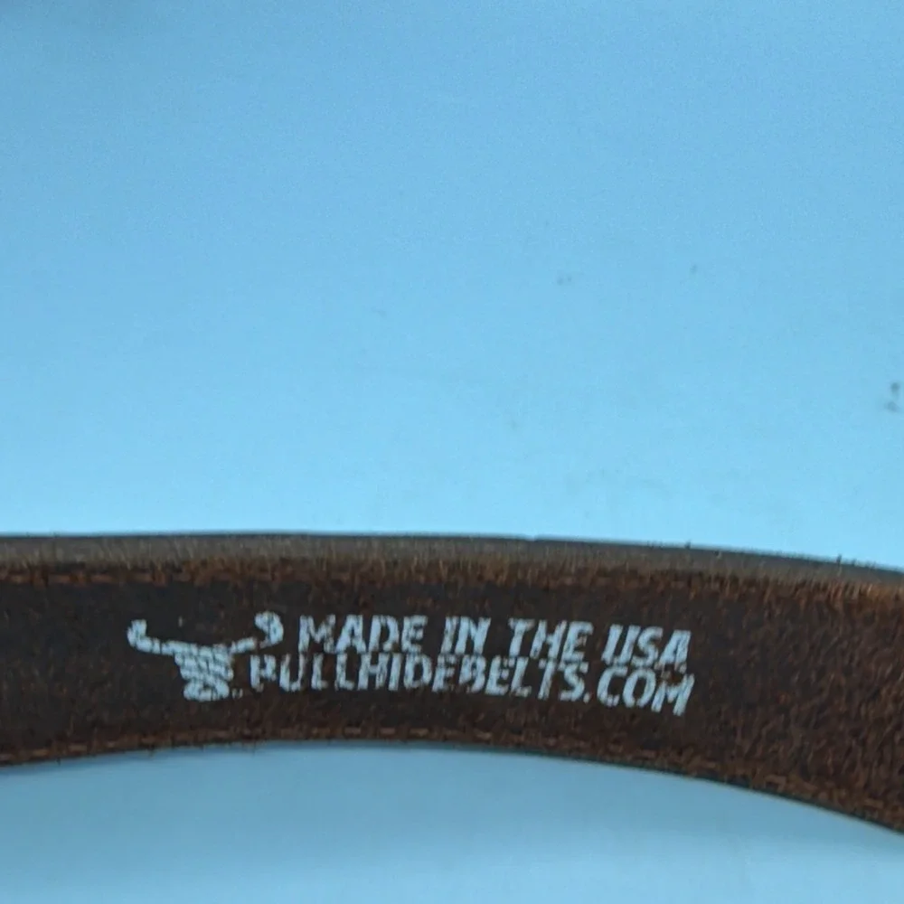Bullhide Belts Mens Size 48 Leather Floral Buckle Western Belt Made In USA VTG